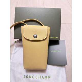 降價❣️Longcamp LE PLIAGE XTRA系列牛皮翻蓋手機斜背包 小雞黃色
