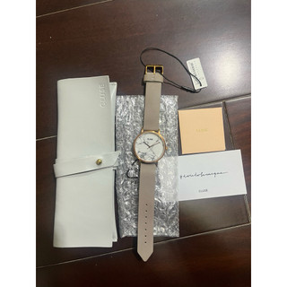 《全新出清》荷蘭CLUSE La Roche 大理石手錶 女錶 (氣質大象灰錶帶/玫瑰金框) 換電池即可戴