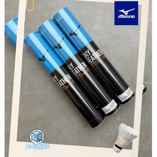 【Mizuno 美津濃】 羽球 天然 鴨毛 鵝毛 練習級 人工羽球 Sky Feather 50 60🏸