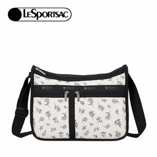 Lesportsac Deluxe Everyday Bag 經典斜背包 側背包 通勤旅行包 女包 男包(素描花卉)