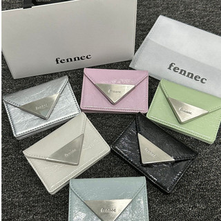 韓國小眾FENNEC 漆皮三角牌卡包 零錢包 多色證件包 潮流短夾 韓系簡約 送女朋友禮物 漆皮多色 韓流必收