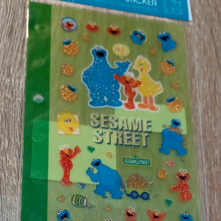 大盛正版現貨 韓國製 芝麻街 elmo 裝飾貼紙 日記貼 拍立得貼紙 閃亮款 手杖手帳估卡 禮物