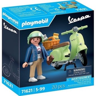 摩比人 Playmobil 71621 Vespa 偉士牌 1969 復古機車 淺綠色 玩具