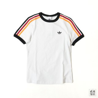 貳柒商店）ADIDAS 3S TEE SLIM 女款 三葉草 短袖 白色 黑紅黃 三線 基本款 刺繡 KE9381