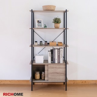 RICHOME【精選優惠】工業風五層架 層架 置物架 展示架 收納櫃 書架 公文架 E1板 SH575