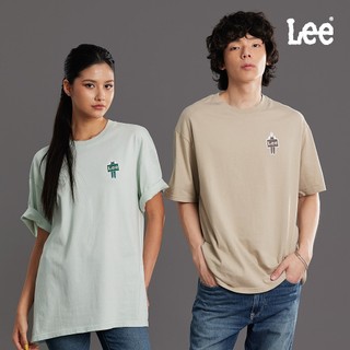 Lee 舉牌LOGO短T 男女適穿 綠 卡其 深藍 LB602104