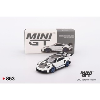 MINIGT 853 保時捷 Porsche 911 (992) GT3 RS White with Blue
