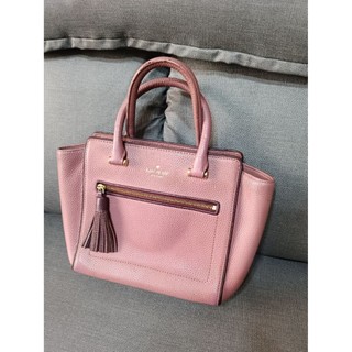 真品 可愛顏色 二手 手提肩背包 斜背包 荔枝牛皮 真皮 Kate spade 中號