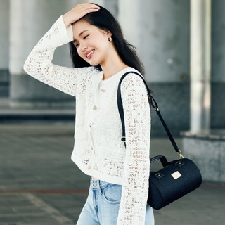 【satana】Denim 丹寧牛仔 小圓筒包 手提 肩背 側背 6.9吋手機 台灣製 SDNN0310 - 丹寧黑