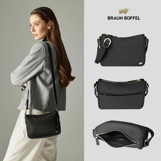 【BRAUN BUFFEL】瑪普爾 斜背包-黑色(德國小金牛台灣總代理)/BF837-12-BK