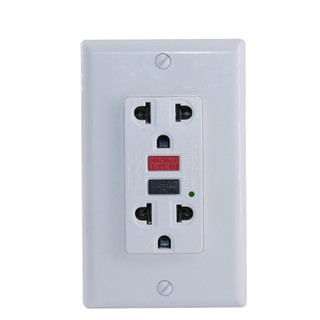 法國西班牙 歐洲 東南亞250V多功能插頭適配漏電保護插座20A GFCI 110v美規220v冷氣插孔漏電保護插座