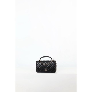 二手Chanel cf mini handle woc/黑金 晶片款