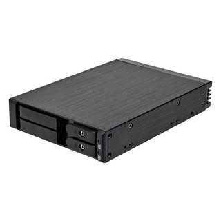 銀欣 FS202 3.5”裝置槽轉雙 2.5”SAS/SATA 免託盤熱插拔硬碟盒/SST-FS202B-V2