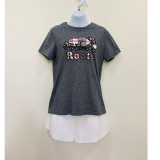 正品Roots 海狸LOGO短袖上衣