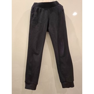 DECATHLON迪卡儂 兒童內刷毛束口長褲黑色（ 8Y_9Y）（ 131cm-140cm） (二手)