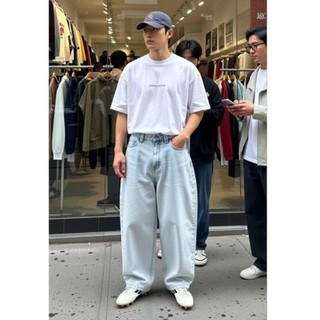 magenta OG DENIM PANTS - ultra WASHED DENIM 超水洗淺藍長褲/牛仔褲👖