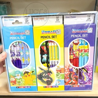 韓國 Pokémon 寶可夢 六角鉛筆8入組 B 皮卡丘 Pokemon