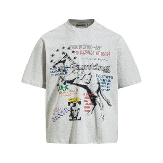 【OTIS】 【現貨】馬年美國復古 花灰 做舊感 tee 厚磅 短袖 寬鬆 OVERSIZE 落肩 嘻哈 美式 街頭