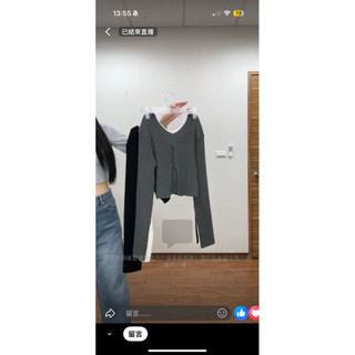 轉賣Mmc排扣短板針織上衣 黑