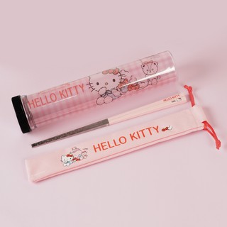 【Hello Kitty】粉紅款 316不鏽鋼寶筷-環保餐具組 聯名限定 筷子