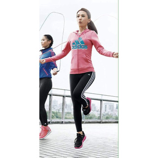 adidas 珊瑚粉 長袖 運動外套 女 m碼（外5）