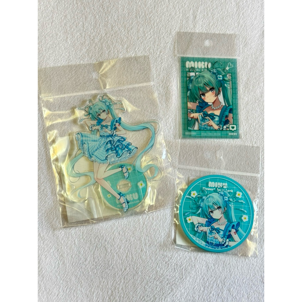 ANIQUE 初音未來 Piapro Characters Flower Retro Look 壓克力立牌 杯墊 透貼紙