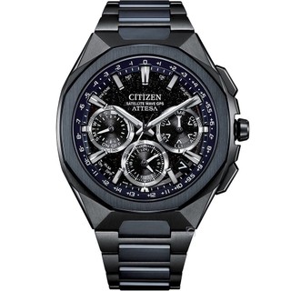 【CITIZEN 星辰】GPS衛星對時湛藍星空CC4106-74E 44mm現代鐘錶