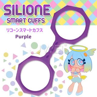 ●送清洗粉●日本原裝進口EXE．SILIONE SMART CUFFS 安全矽膠SM手銬-紫色