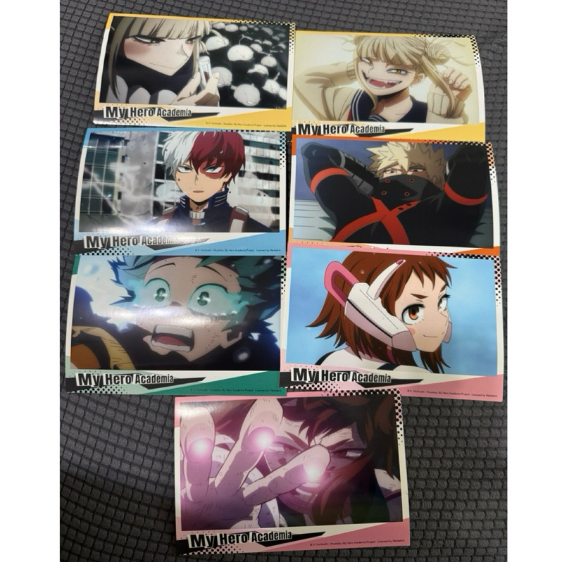 我的英雄學院相片卡 我英快閃店卡片 我英劇場相卡  我的英雄學院相卡轟 麗日 渡我 綠谷 爆豪