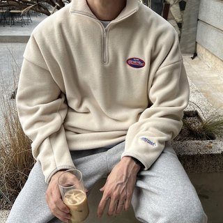 正韓Phillies 刺繡柔軟抓絨半拉鍊長袖衛衣 3色 YUPPIE 預購商品 0223