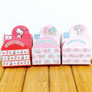 日本進口三麗鷗Sanrio紙膠帶(10mm)Hello Kitty雙子星美樂蒂