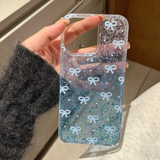 現貨 透明粉藍硬背板蝴蝶結手機殼適用蘋果 Apple iphone17 promax