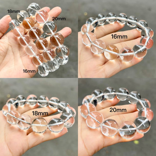『金喜晶』天然白水晶手鍊 16~20mm 提升整體運勢 淨化負能量~讓心情較平穩 3A級 送禮物~附禮盒