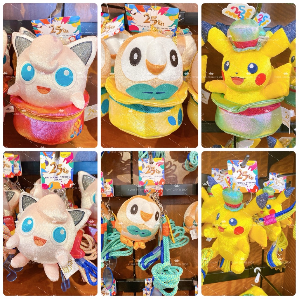 🇯🇵YUNA日本代購🇯🇵 2026 大阪環球影城限定 寶可夢 皮卡丘 胖丁 木木梟 娃娃吊飾 娃娃掛飾
