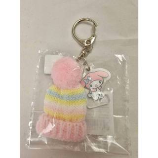 三麗鷗 Kitty 美樂蒂 迷你毛帽 壓克力鑰匙圈東京購入