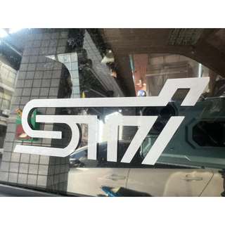 SUBARU STI 反光貼紙 5.4cm x 14cm