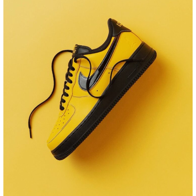 Nike Air Force 1 Low 空軍 黑黃 皮革 經典 滑板鞋 IQ2713-700