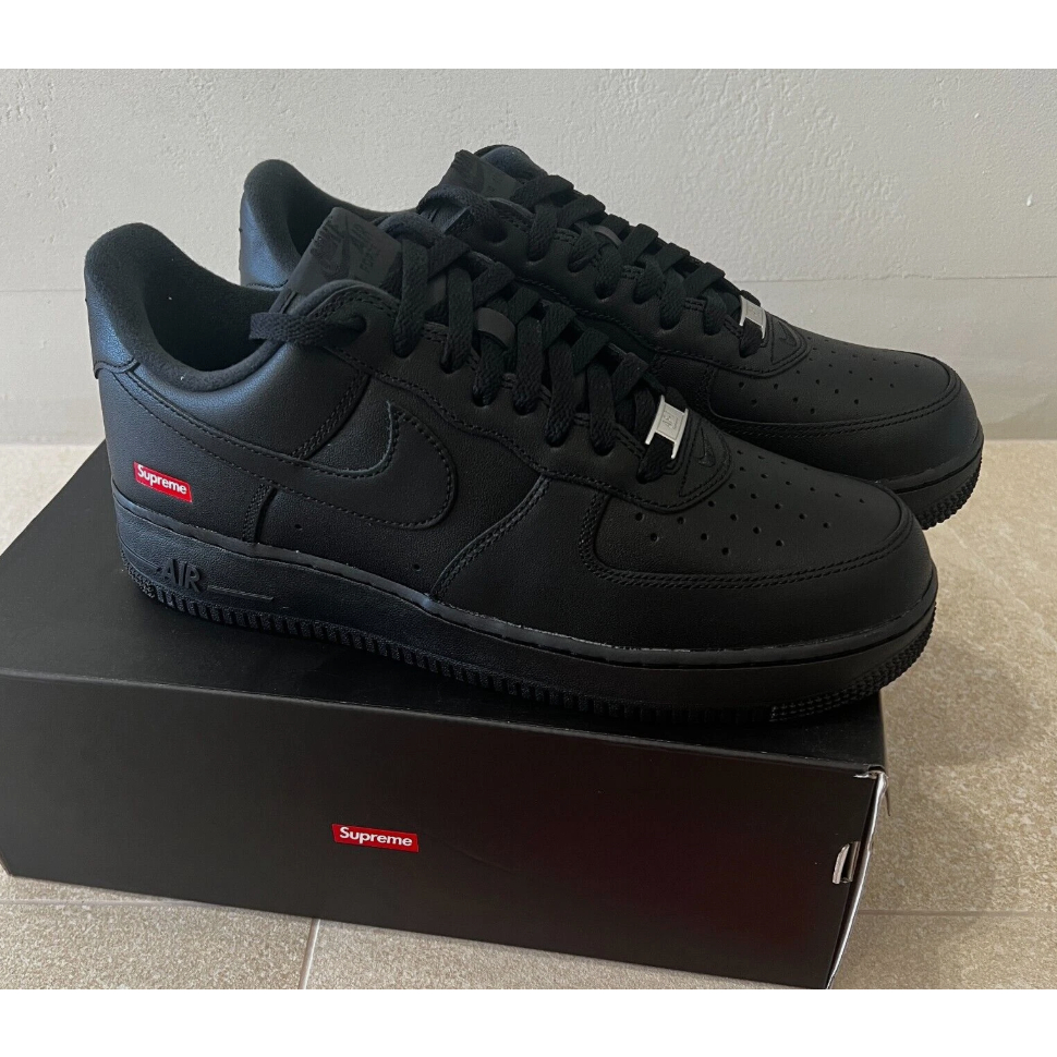 Supreme x Nike Air Force 1 Low 黑紅 空軍CU9225-001 男女鞋