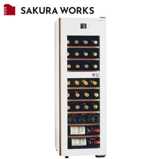日本SAKURA WORKS 冰溫M5系列雙溫酒櫃 / 38瓶 GX38DM525-RH-W