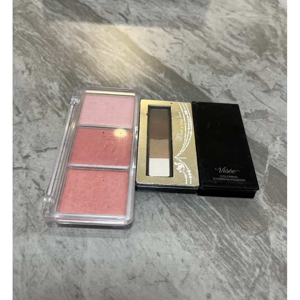 catrice 粉玫瑰腮紅三色 integrate visee眉粉棕 眼影