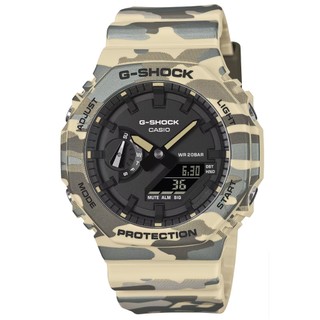 CASIO G-SHOCK 時尚迷彩 八角雙顯腕錶 GA-2100CM-5A