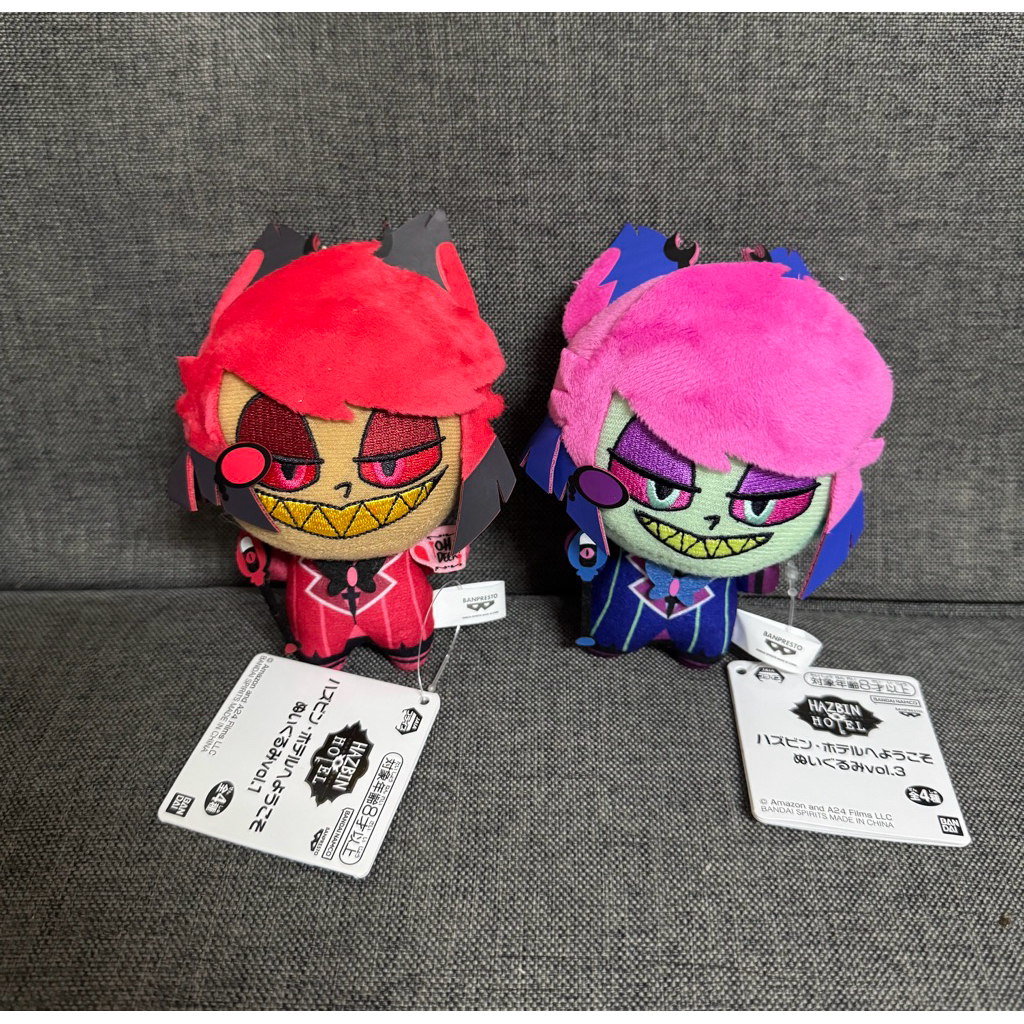 3/14現貨 全新 正版 地獄旅館 Hazbin hotel Alastor 娃娃 努努 阿拉斯托 廣播惡魔 吊飾 景品