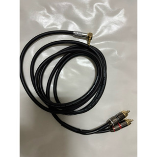 現貨 美國怪獸電腦連接音響線 3.5mm轉RCA 一分二音頻線 3.5轉雙蓮花長度200公分急用請不要用7-11取貨