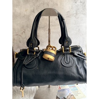 Chloé Paddington（鎖頭包）黑色牛皮包