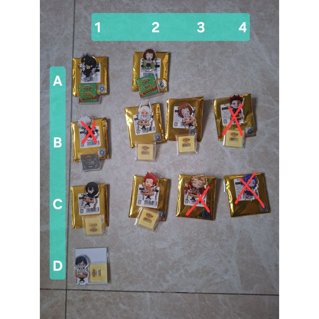 我的英雄學院 甜點 壓克力立牌 常闇踏陰 米爾科 麗日御茶子 切島銳兒郎 相澤消太 飯田天哉