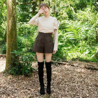 專櫃kadia shoes麂皮過膝靴 35號 高跟過膝靴