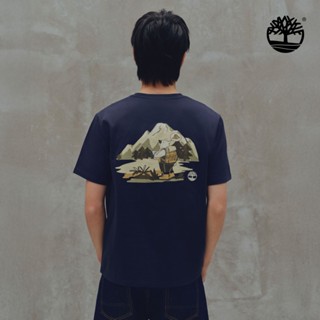Timberland 中性深寶石藍健行熊圖案短袖T恤|0YHHD433