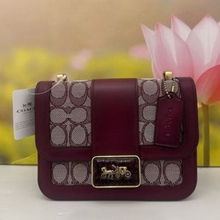 現貨 美國🇺🇸Coach ALIE 18 系列 經典提花布 c logo 斜背包 肩背包 老花/真蛇皮 蒙田包