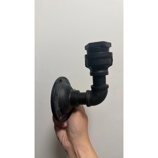 （蝦）以前 特力屋購入工業風 壁掛燈座 水管 黑色 一般燈泡使用 功能正常