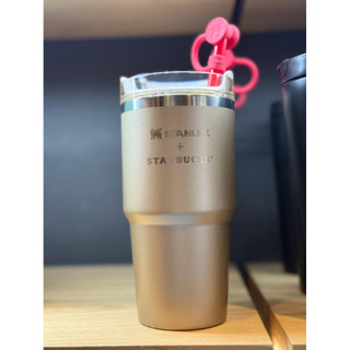 星巴克的天空 Starbucks STANLEY絢麗金不鏽鋼TOGO冷水杯 591ml 含女神杯塞原價1550